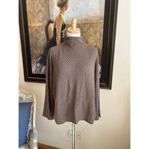 Brown Cashmere Turtleneck Sweater L
